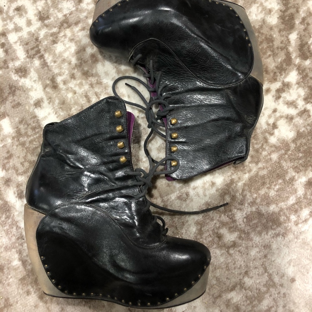 Irregular Choice Flashing Lights Black Boots
